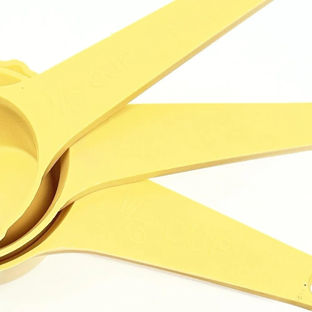 Vintage 1970s Foley Nesting Measuring Cups Spoons Set Of‎ 7 Piece Harvest Gold